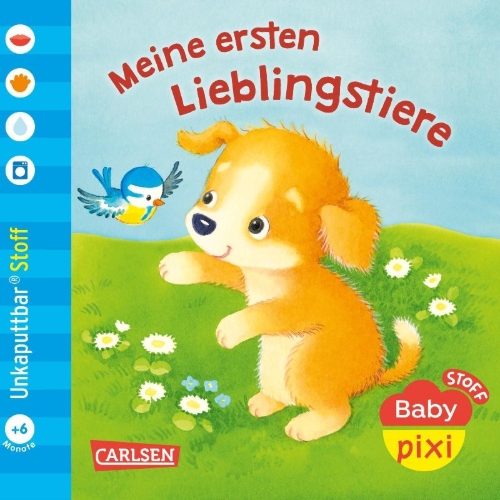 Buchcover und Innenansicht für das Buch: Baby Pixi (unkaputtbar) 164: Baby Pixi Stoff: Meine ersten Lieblingstiere