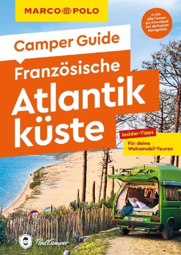 Buchcover und Innenansicht für das Buch: MARCO POLO Camper Guide Französische Atlantikküste