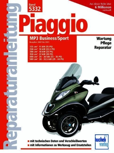 Buchcover und Innenansicht für das Buch: Piaggio MP3 Business/Sport