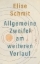 Buchcover und Innenansicht für das Buch: Allgemeine Zweifel am weiteren Verlauf