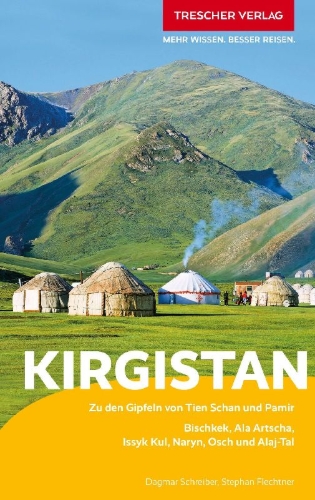 Buchcover und Innenansicht für das Buch: TRESCHER Reiseführer Kirgistan
