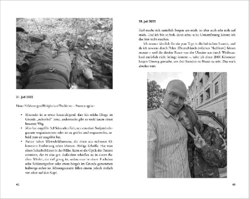 Buchcover und Innenansicht für das Buch: Eine Deutsche im Ukraine-Krieg