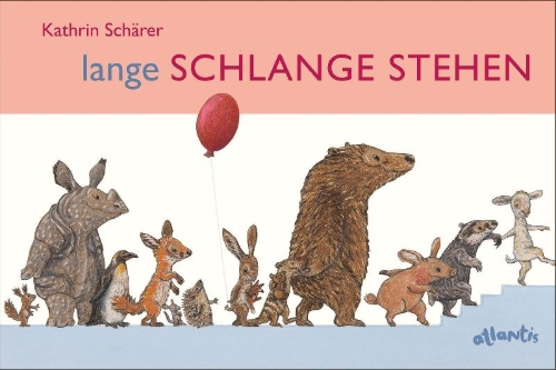 Buchcover und Innenansicht für das Buch: Lange Schlange stehen