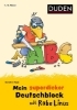 Buchcover und Innenansicht für das Buch: Mein superdicker Deutschblock mit Rabe Linus