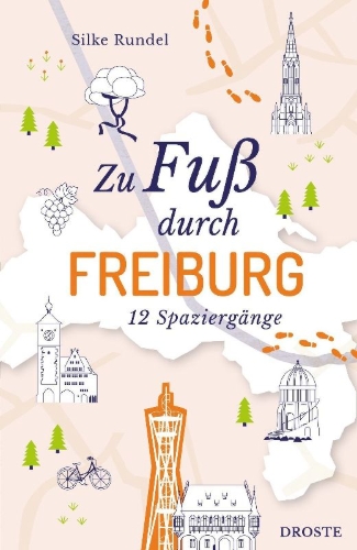Buchcover und Innenansicht für das Buch: Zu Fuß durch Freiburg