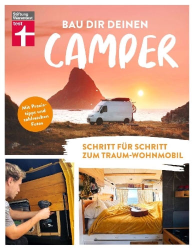 Buchcover und Innenansicht für das Buch: Bau dir deinen Camper