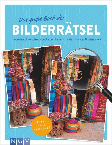 Buchcover und Innenansicht für das Buch: Das große Buch der Bilderrätsel