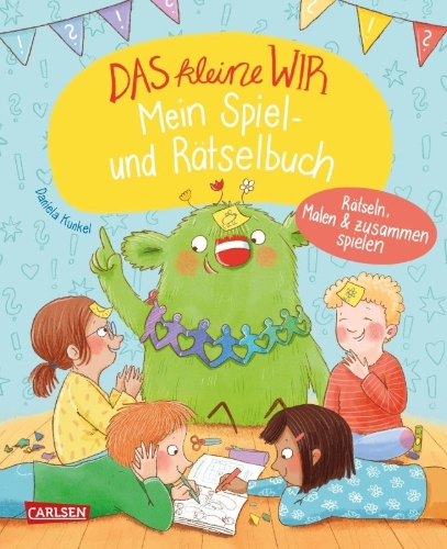 Buchcover und Innenansicht für das Buch: Das kleine WIR: Mein Spiel- und Rätselbuch