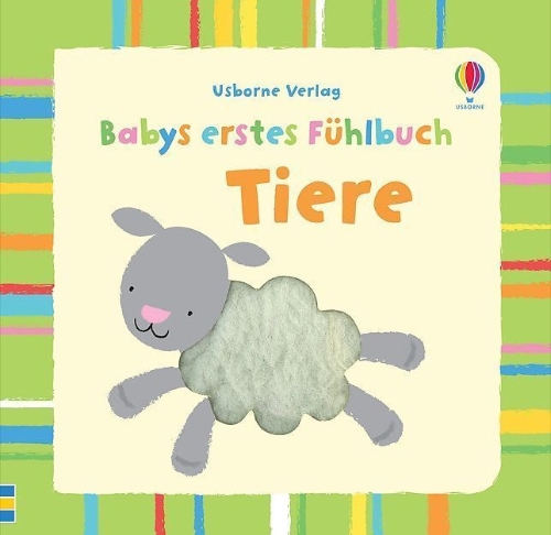 Buchcover und Innenansicht für das Buch: Babys erstes Fühlbuch: Tiere