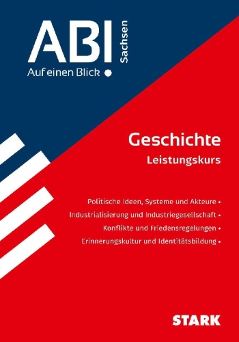 Buchcover und Innenansicht für das Buch: STARK Geschichte - Abi - Auf einen Blick! 2026 Sachsen