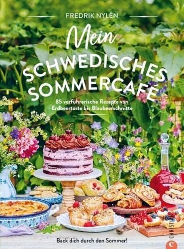 Buchcover und Innenansicht für das Buch: Mein schwedisches Sommercafé