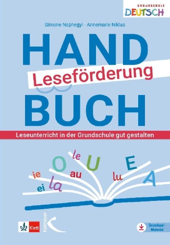 Buchcover und Innenansicht für das Buch: Handbuch Leseförderung