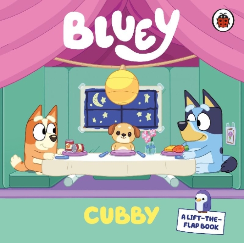 Buchcover und Innenansicht für das Buch: Bluey: Cubby