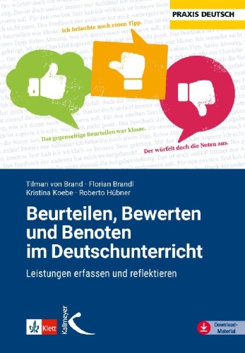 Buchcover und Innenansicht für das Buch: Beurteilen, Bewerten und Benoten im Deutschunterricht