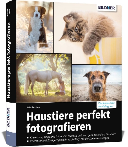 Buchcover und Innenansicht für das Buch: Haustiere perfekt fotografieren