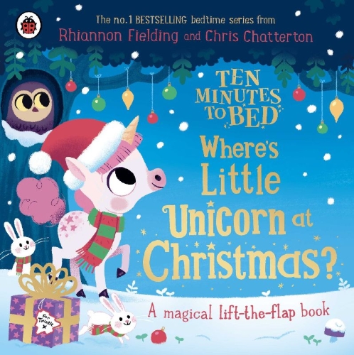 Buchcover und Innenansicht für das Buch: Ten Minutes to Bed: Where's Little Unicorn at Christmas?