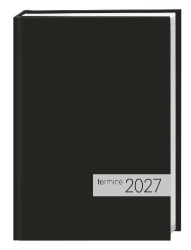 Buchcover und Innenansicht für das Buch: times&more Kalenderbuch schwarz 2027