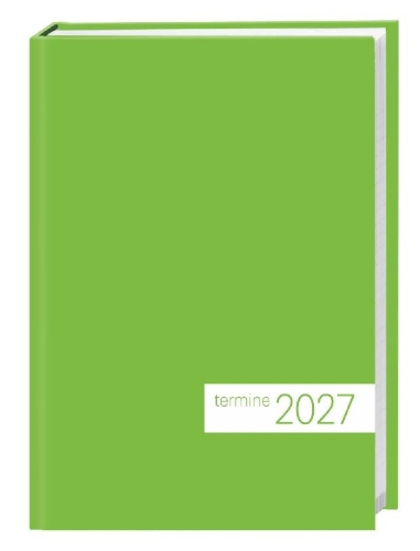 Buchcover und Innenansicht für das Buch: times&more Grün Kalenderbuch 2027