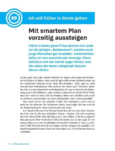Buchcover und Innenansicht für das Buch: Money Goals