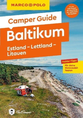 Buchcover und Innenansicht für das Buch: MARCO POLO Camper Guide Baltikum: Estland, Lettland & Litauen