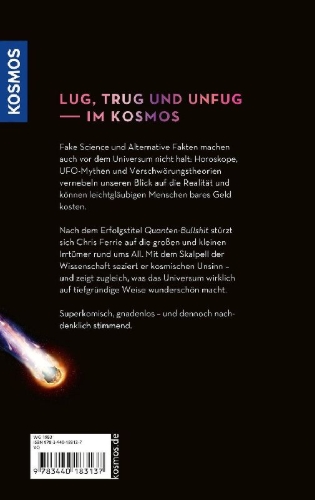 Buchcover und Innenansicht für das Buch: Cosmic Bullshit
