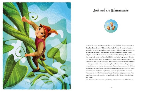 Buchcover und Innenansicht für das Buch: Fünf-Minuten-Gute-Nacht-Geschichten aus der Feenwelt
