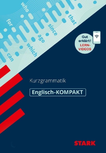 Buchcover und Innenansicht für das Buch: Kompakt-Wissen Gymnasium - Englisch Kurzgrammatik mit Videoanreicherung