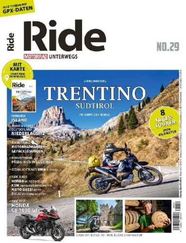 Buchcover und Innenansicht für das Buch: RIDE No. 29 Trentino