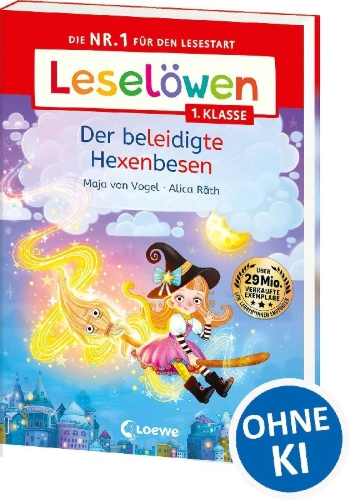 Buchcover und Innenansicht für das Buch: Leselöwen 1. Klasse - Der beleidigte Hexenbesen