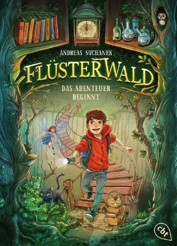 Buchcover und Innenansicht für das Buch: Flüsterwald