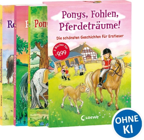Buchcover und Innenansicht für das Buch: Leselöwen - Ponys, Fohlen, Pferdeträume!