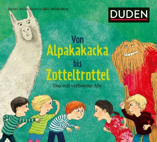 Buchcover und Innenansicht für das Buch: Von Alpakakacka bis Zotteltrottel - Das voll verbotene Abc