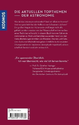 Buchcover und Innenansicht für das Buch: Die 42 größten Rätsel der Astronomie