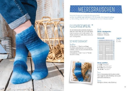 Buchcover und Innenansicht für das Buch: Woolly Hugs Socken stricken mit Super-Ferse