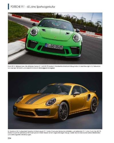 Buchcover und Innenansicht für das Buch: Porsche 911 - 60 Jahre Sportwagenkultur! Alle Modell-Generationen