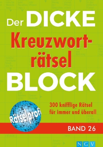 Buchcover und Innenansicht für das Buch: Der dicke Kreuzworträtsel-Block Band 26