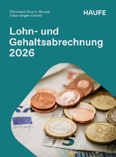 Buchcover und Innenansicht für das Buch: Lohn- und Gehaltsabrechnung 2026