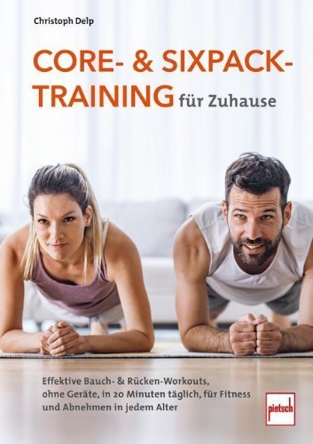 Buchcover und Innenansicht für das Buch: Core- und Sixpack-Training für Zuhause