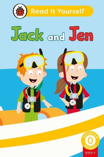 Buchcover und Innenansicht für das Buch: Jack and Jen (Phonics Step 7): Read It Yourself - Level 0 Beginner Reader