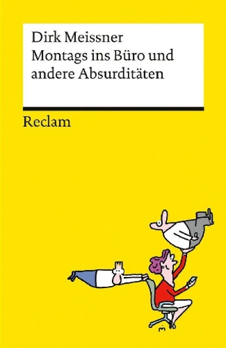 Buchcover und Innenansicht für das Buch: Montags ins Büro und andere Absurditäten. Business-Cartoons