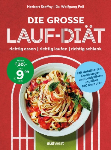 Buchcover und Innenansicht für das Buch: Die große Lauf-Diät