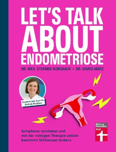 Buchcover und Innenansicht für das Buch: Let's talk about Endometriose