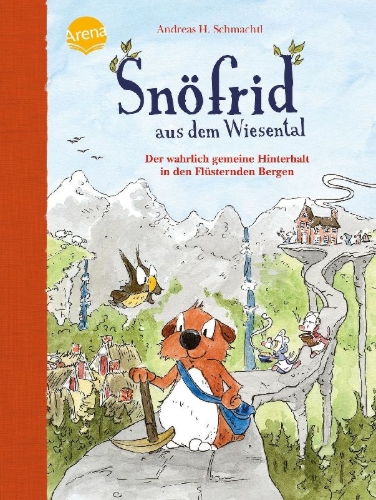 Buchcover und Innenansicht für das Buch: Snöfrid aus dem Wiesental (7). Der wahrlich gemeine Hinterhalt in den Flüsternden Bergen