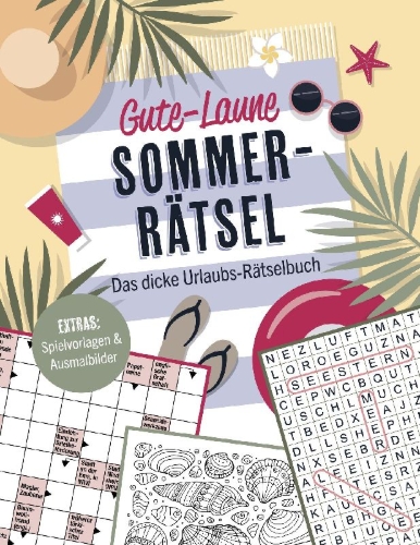 Buchcover und Innenansicht für das Buch: Gute-Laune-Sommerrätsel