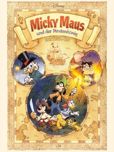 Buchcover und Innenansicht für das Buch: Mickey et les pirates