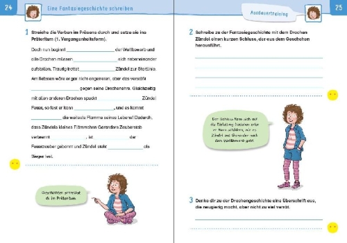 Buchcover und Innenansicht für das Buch: Übungsheft - Aufsatz 4. Klasse