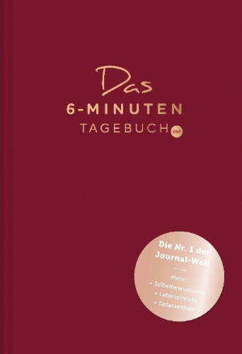 Buchcover und Innenansicht für das Buch: Das 6-Minuten-Tagebuch pur (madeira)