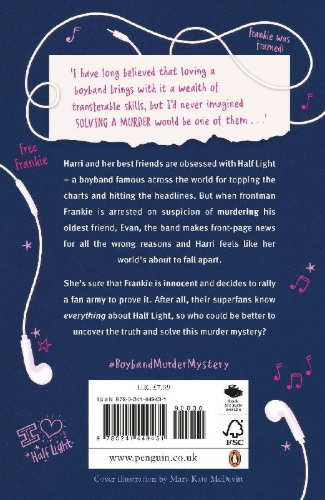Buchcover und Innenansicht für das Buch: The Boyband Murder Mystery