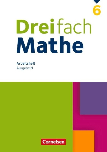Buchcover und Innenansicht für das Buch: Dreifach Mathe 6. Schuljahr. Niedersachsen - Arbeitsheft mit Lösungen
