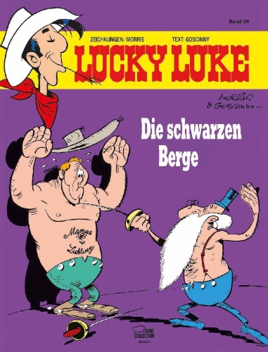 Buchcover und Innenansicht für das Buch: Lucky Luke 21: Les collines noires